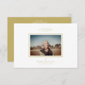 ゴールデンシック洗練されたミニマリストの写真葬儀 (正面/裏面)