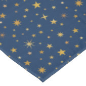 ゴールデンシテナルスターズ模様ネイビーブルーパーティー テーブルクロス (アングル)