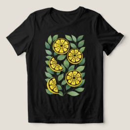ゴールデンシトラス 女性用 アブストラクト レモンTシャツ トライブレンドＴシャツ