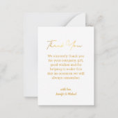 ゴールデンシミ結婚手書き写感謝してい真 ノートカード (裏面)