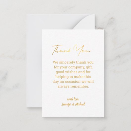 ゴールデンシミ結婚手書き写感謝してい真 ノートカード (裏面)