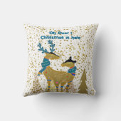 ゴールデンシャインクリスマスツリーズトナインダカップルベビー クッション (裏面)