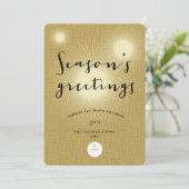 ゴールデンシャインシーズンの挨拶のビジネスモダン シーズンカード (スタンド正面)