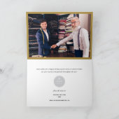 ゴールデンシャインシーズンの挨拶のビジネスモダン シーズンカード (内部)