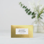 ゴールデンシャインスタイリッシュビジネスカード 名刺 (スタンド正面)