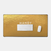 ゴールデンシャインスタイリッシュフォイル大 デスクマット (キーボード&マウス)