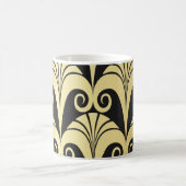 ゴールデンシャインテクスチャ。金ゴールドヴィンテージアールデコジオメトリ コーヒーマグカップ (中央)