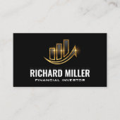 ゴールデンシャインバーグラフファイナンシャルロゴ 名刺 (正面)