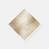 ゴールデンシャインボタニカルトロピカルパーム葉ツリー スタンダードカクテルナプキン (角)