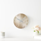 ゴールデンシャインボタニカルトロピカルパーム葉ツリー ラウンド壁時計 (ホーム)