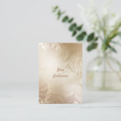 ゴールデンシャインボタニカルトロピカルパーム葉ツリー 名刺 (スタンド正面)