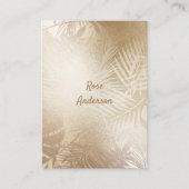 ゴールデンシャインボタニカルトロピカルパーム葉ツリー 名刺 (正面)