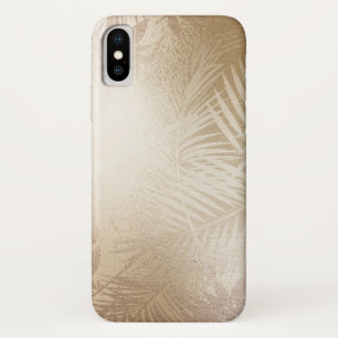 ゴールデンシャインボタニカルトロピカルパーム葉ツリー iPhone X ケース