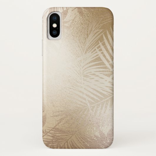 ゴールデンシャインボタニカル熱帯ヤシの葉 Case-Mate iPhoneケース (裏面)