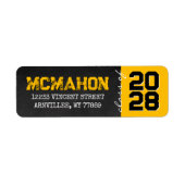 ゴールデンシャルボード卒業差出人住所 ラベル (正面)