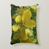 ゴールデンシャワーツリートロピカルイエローフローラ アクセントクッション (正面(垂直))