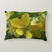 ゴールデンシャワーツリートロピカルイエローフローラ アクセントクッション (裏面)