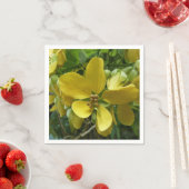 ゴールデンシャワーツリートロピカルイエローフローラ スタンダードカクテルナプキン (インサイチュ)