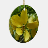 ゴールデンシャワーツリートロピカルイエローフローラ セラミックオーナメント (右)