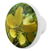 ゴールデンシャワーツリートロピカルイエローフローラ セラミックノブ (右)