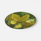 ゴールデンシャワーツリートロピカルイエローフローラ ペーパープレート (アングル)