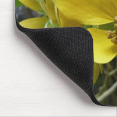 ゴールデンシャワーツリートロピカルイエローフローラ マウスパッド (コーナー)