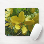 ゴールデンシャワーツリートロピカルイエローフローラ マウスパッド (マウス)
