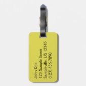 ゴールデンシャワーツリートロピカルイエローフローラ ラゲッジタグ (裏面縦)