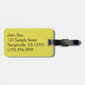 ゴールデンシャワーツリートロピカルイエローフローラ ラゲッジタグ (裏面横)