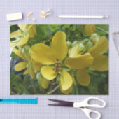 ゴールデンシャワーツリートロピカルイエローフローラ 薄葉紙 (クラフト)