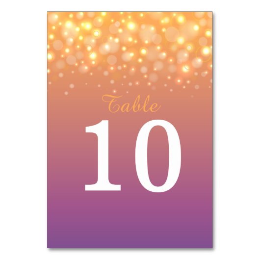 ゴールデンシャンパン結婚のテーブル番号 テーブルナンバー (正面)