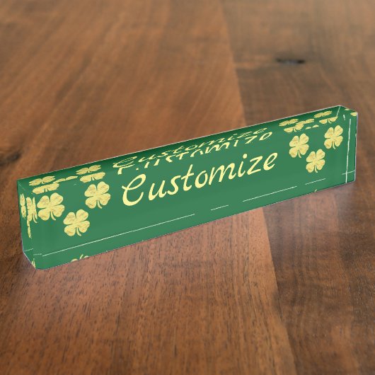 ゴールデンシャームクロックスサンダー_コーブ デスクネームプレート (側面)