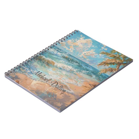 ゴールデンショア:海洋最高傑作ビーチ波 ノートブック (左側)