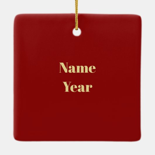 ゴールデンシルエットハンド保持メガネオーナメント セラミックオーナメント (裏面)