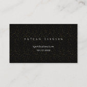 ゴールデンシルクレスグリッター紙吹雪バタフライブラック 名刺 (裏面)