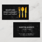 ゴールデンシルバーウェア | 料理店 名刺 (正面/裏面)