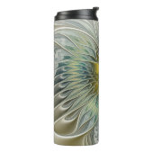 ゴールデンシルバーフラワーファンタジー抽象芸術フラクタル タンブラー (回転左)