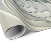 ゴールデンシルバーフラワーファンタジー抽象芸術フラクタル ラッピングペーパー (ロールコーナー)