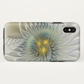 ゴールデンシルバーフラワーファンタジー抽象芸術フラクタル Case-Mate iPhoneケース (裏面(横))