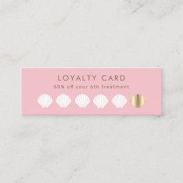 ゴールデンシーシェルピンクロイヤリティカード スキニー名刺