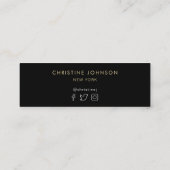 ゴールデンシーシェルブラックロイヤリティカード スキニー名刺 (裏面)