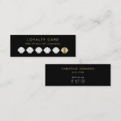 ゴールデンシーシェルブラックロイヤリティカード スキニー名刺 (正面/裏面)