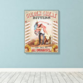 ゴールデンシーフビッター用ビンテージ広告 キャンバスプリント (インサイチュ (ウッドフロア))