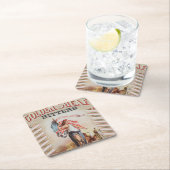 ゴールデンシーフビッター用ビンテージ広告 スクエアペーパーコースター (インサイチュ)