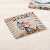 ゴールデンシーフビッター用ビンテージ広告 スクエアペーパーコースター (アングル)