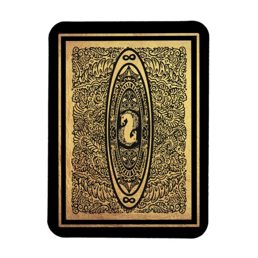 ゴールデンシーホースマンダラ華美 – インフィニティデザイン マグネット (縦)