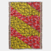 ゴールデンジオメトストライプリ抽象芸術- Luxe スローブランケット (正面縦)