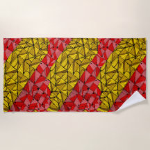 ゴールデンジオメトストライプリ抽象芸術- Luxe