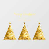 ゴールデンジオメトリクリスマスツリーズビジネスホリデー ウィンドウサイン (シート)