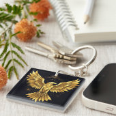 ゴールデンジオメトリックイーグル キーホルダー (正面右)